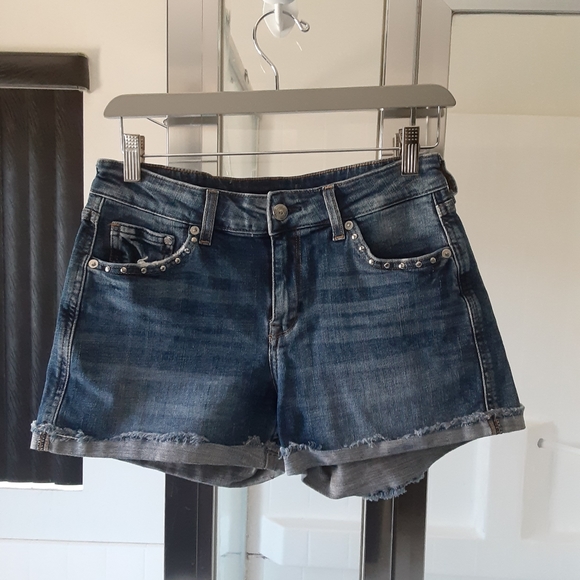 H&M Pants - H&M denim distressed studded shorts